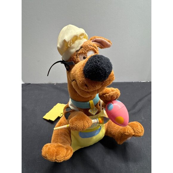 Gemmy Scooby-Doo Easter Chef Egg Paint Brush Plush Singing "Happy Easter Egg Hun - Picture 1 of 13